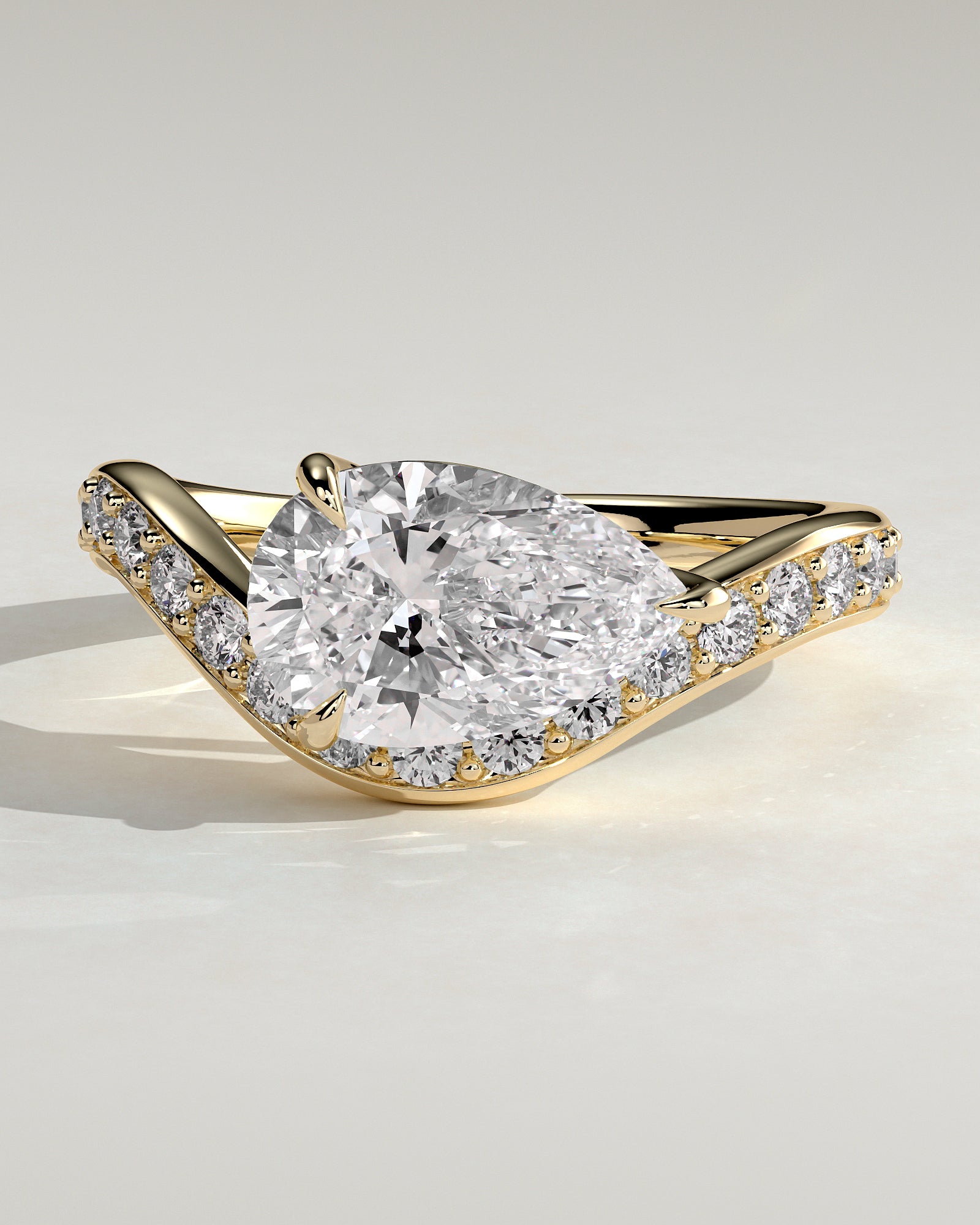 Round Halo, Pave & Split Shank Engagement Ring – 1.93 CT Lab Grown Diamond