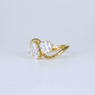 Marquise Swirl Solitaire Engagement Ring – 1 CT Lab Grown Diamond