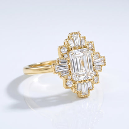 Marquise Swirl Solitaire Engagement Ring – 1 CT Lab Grown Diamond
