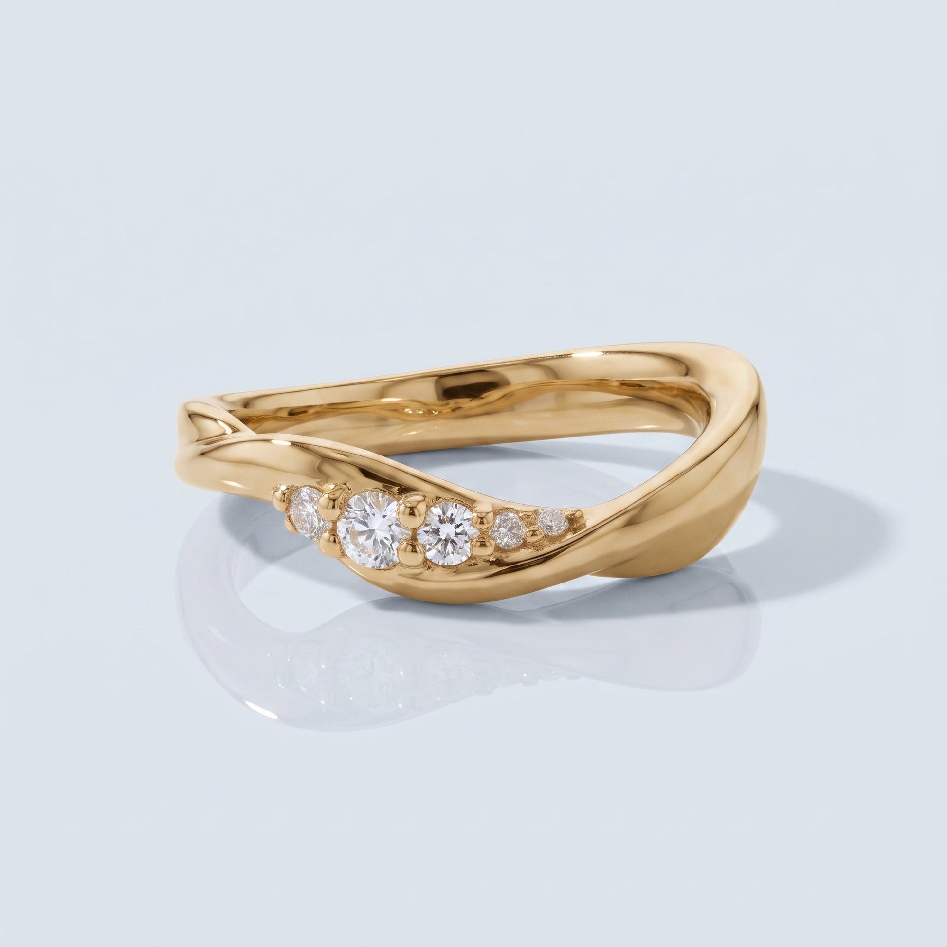 0.2 TCW Round Diamond Half Eternity DEF/VVS Lab Grown Wedding Band
