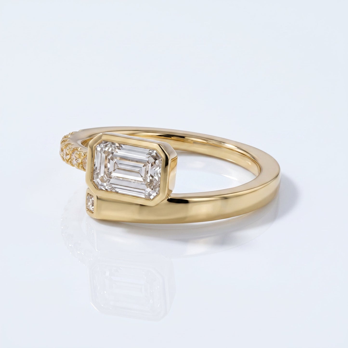 Marquise Swirl Solitaire Engagement Ring – 1 CT Lab Grown Diamond
