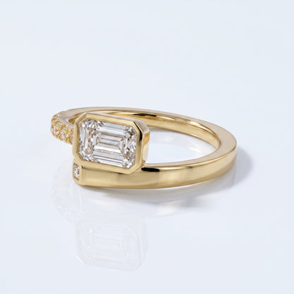 Marquise Swirl Solitaire Engagement Ring – 1 CT Lab Grown Diamond