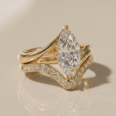 1.0 CT Round Solitaire Moissanite Diamond Bridal Ring Set