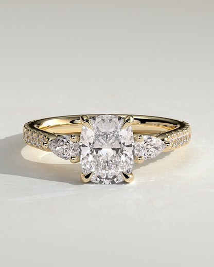 Round Halo, Pave & Split Shank Engagement Ring – 1.93 CT Lab Grown Diamond