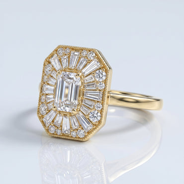Marquise Swirl Solitaire Engagement Ring – 1 CT Lab Grown Diamond