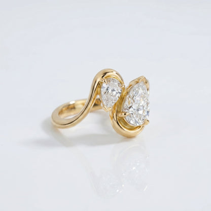 Marquise Swirl Solitaire Engagement Ring – 1 CT Lab Grown Diamond
