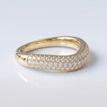0.2 TCW Round Diamond Half Eternity DEF/VVS Lab Grown Wedding Band