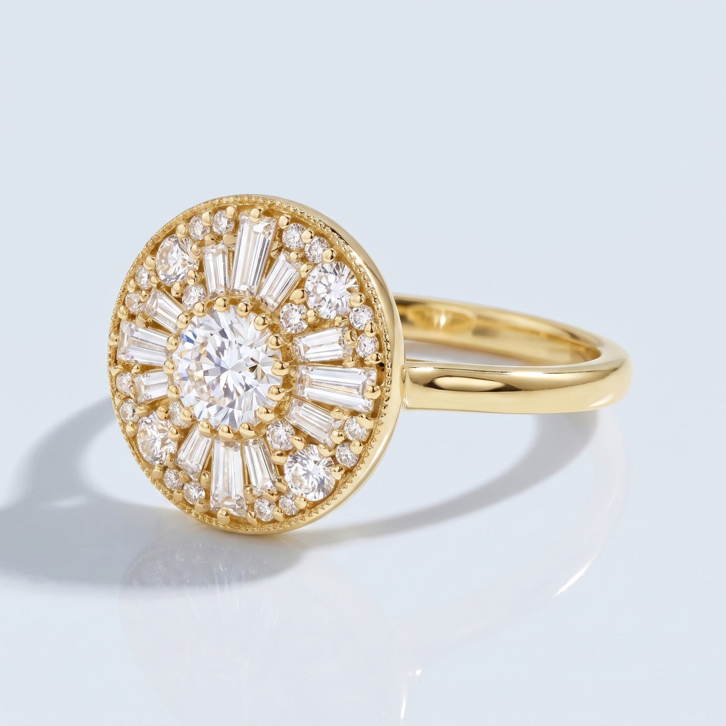 Marquise Swirl Solitaire Engagement Ring – 1 CT Lab Grown Diamond