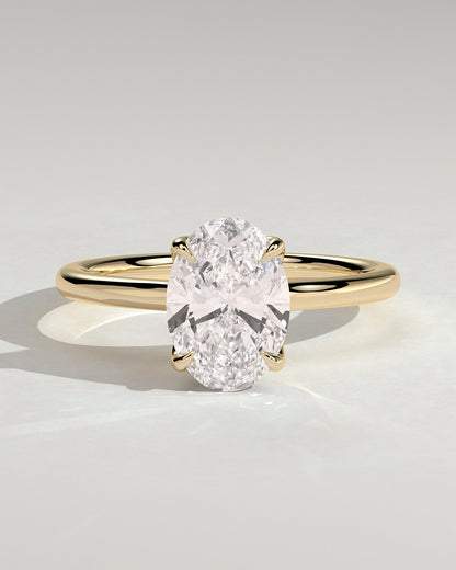 Round Halo, Pave & Split Shank Engagement Ring – 1.93 CT Lab Grown Diamond