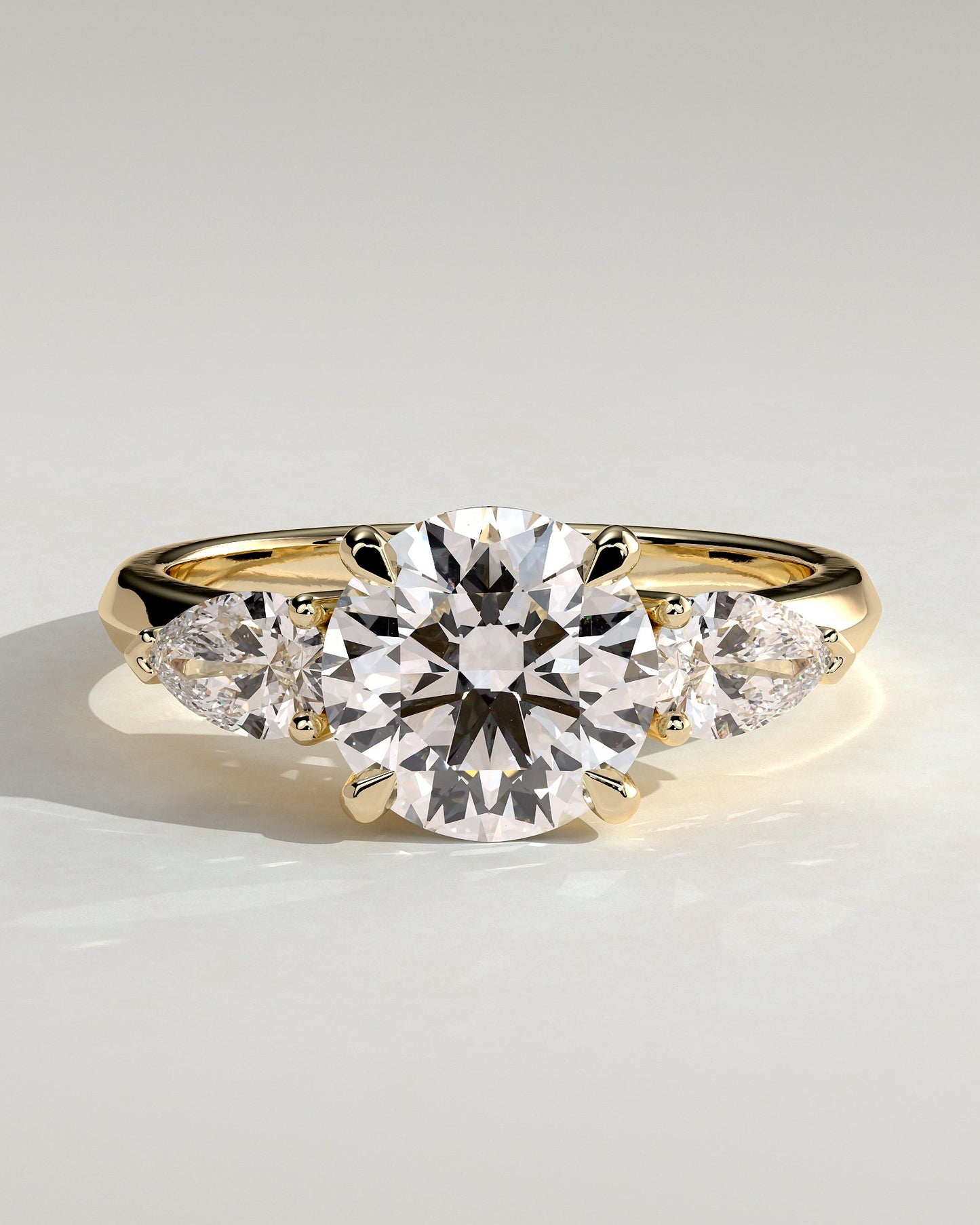 Round Halo, Pave & Split Shank Engagement Ring – 1.93 CT Lab Grown Diamond