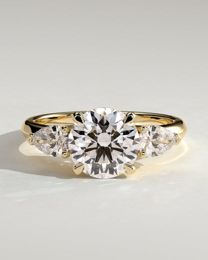 Round Halo, Pave & Split Shank Engagement Ring – 1.93 CT Lab Grown Diamond