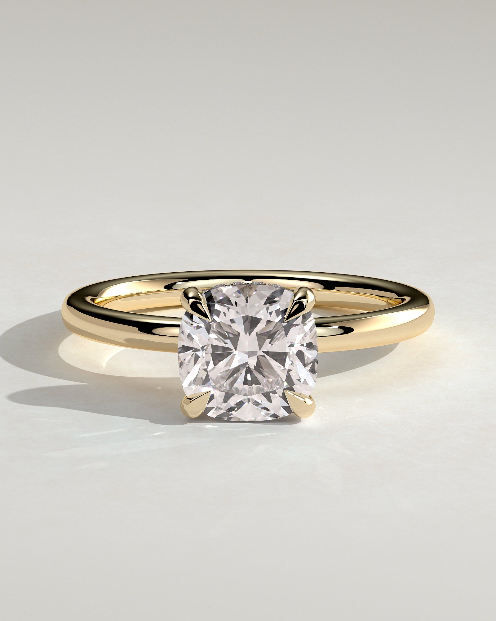 Round Halo, Pave & Split Shank Engagement Ring – 1.93 CT Lab Grown Diamond