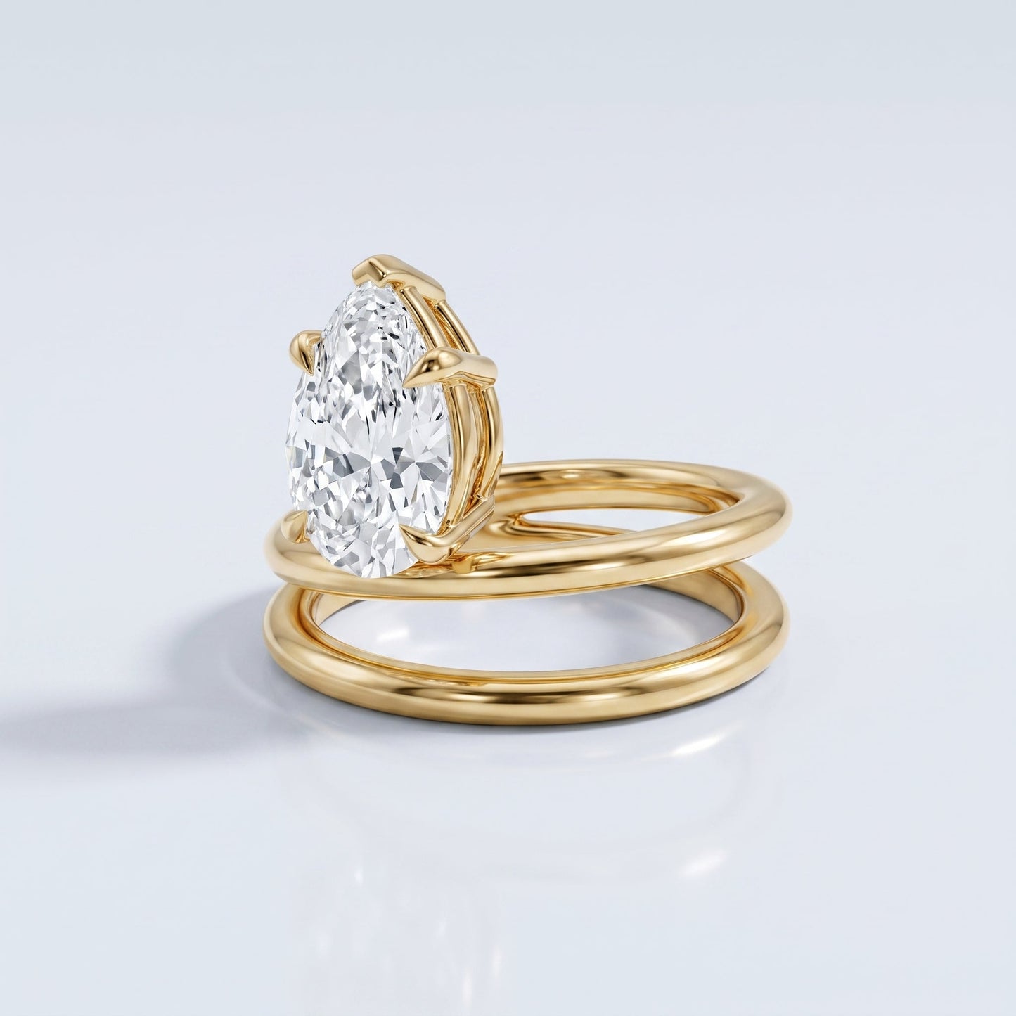Marquise Swirl Solitaire Engagement Ring – 1 CT Lab Grown Diamond