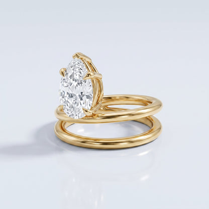 Marquise Swirl Solitaire Engagement Ring – 1 CT Lab Grown Diamond
