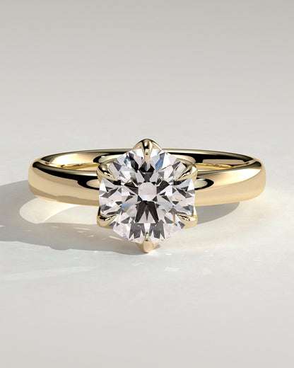 Round Halo, Pave & Split Shank Engagement Ring – 1.93 CT Lab Grown Diamond