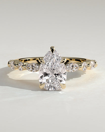 Round Halo, Pave & Split Shank Engagement Ring – 1.93 CT Lab Grown Diamond