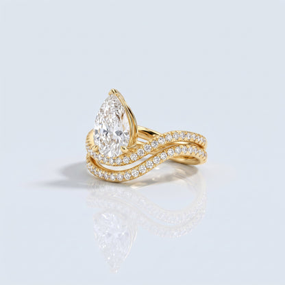 Marquise Swirl Solitaire Engagement Ring – 1 CT Lab Grown Diamond