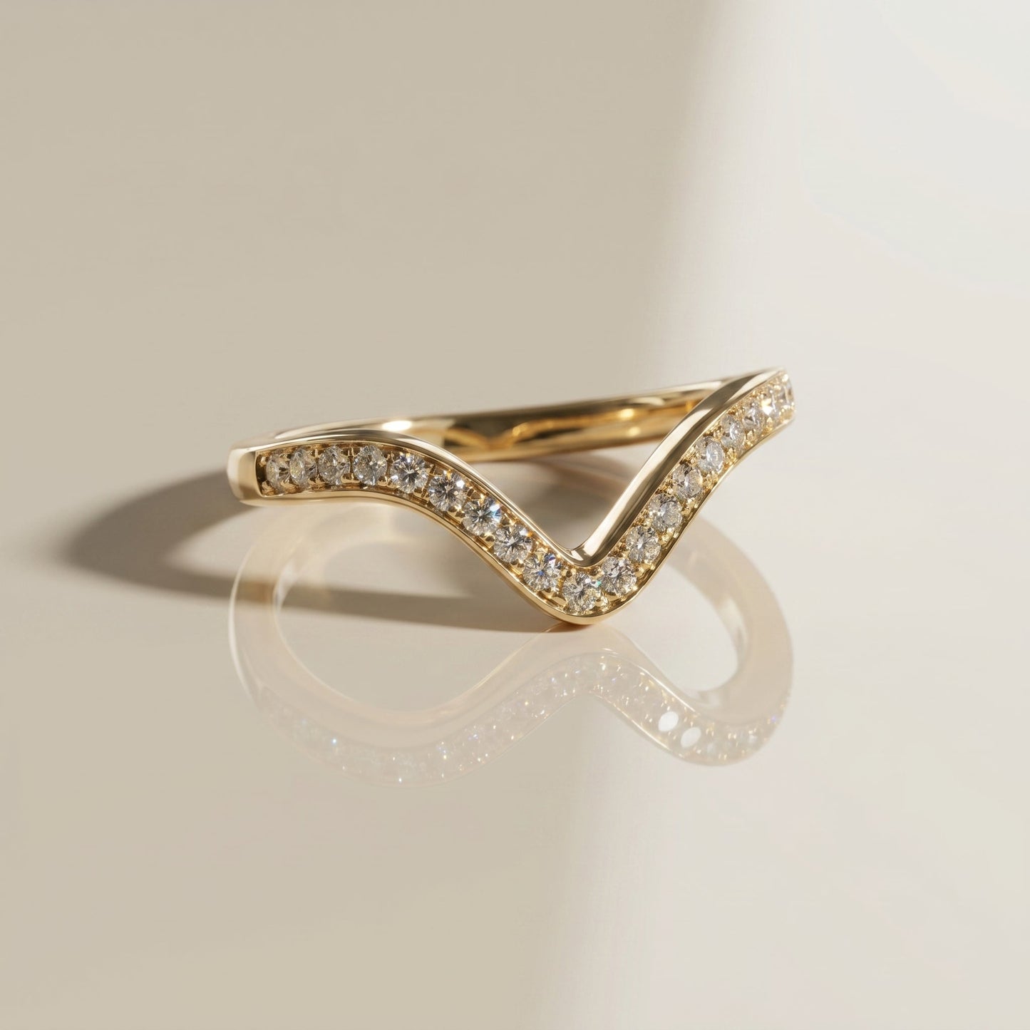 0.13 TCW Round Twisted DEF/VVS Lab Grown Diamond Wedding Band