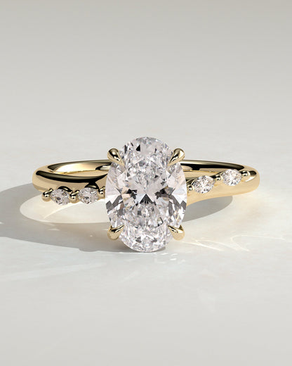 Round Halo, Pave & Split Shank Engagement Ring – 1.93 CT Lab Grown Diamond