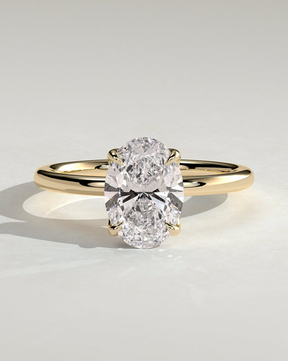 Round Halo, Pave & Split Shank Engagement Ring – 1.93 CT Lab Grown Diamond