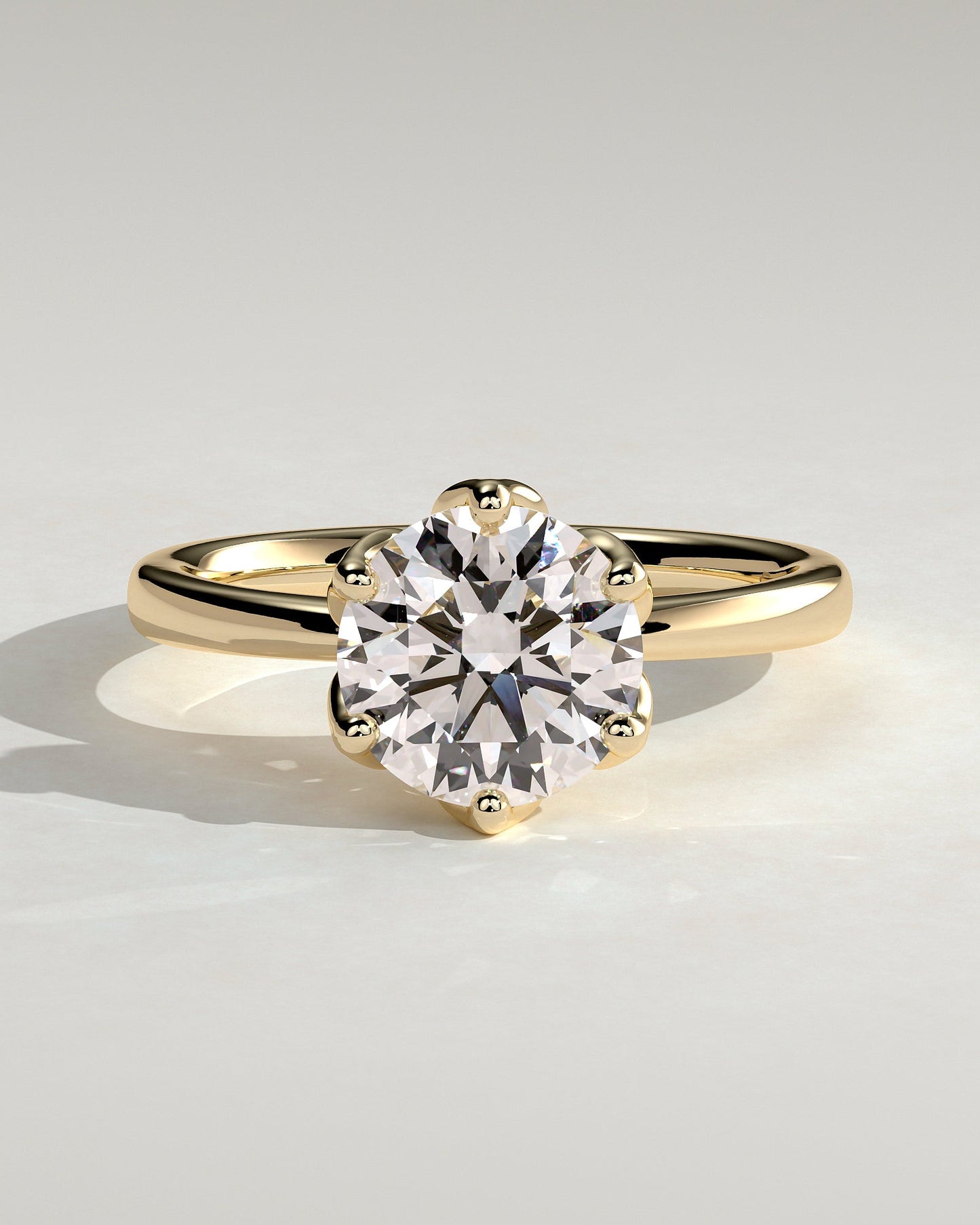 Round Halo, Pave & Split Shank Engagement Ring – 1.93 CT Lab Grown Diamond