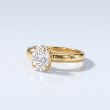 Marquise Swirl Solitaire Engagement Ring – 1 CT Lab Grown Diamond