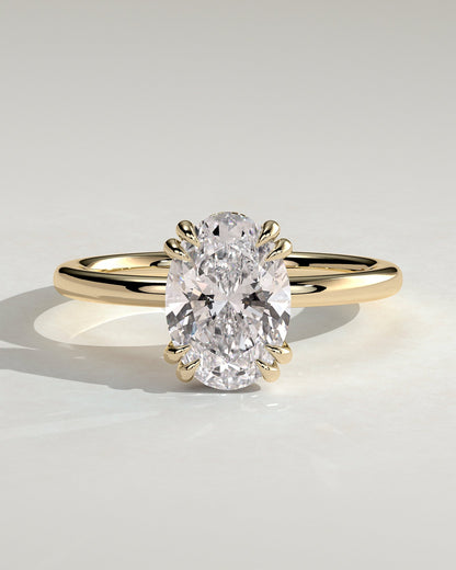 Round Halo, Pave & Split Shank Engagement Ring – 1.93 CT Lab Grown Diamond