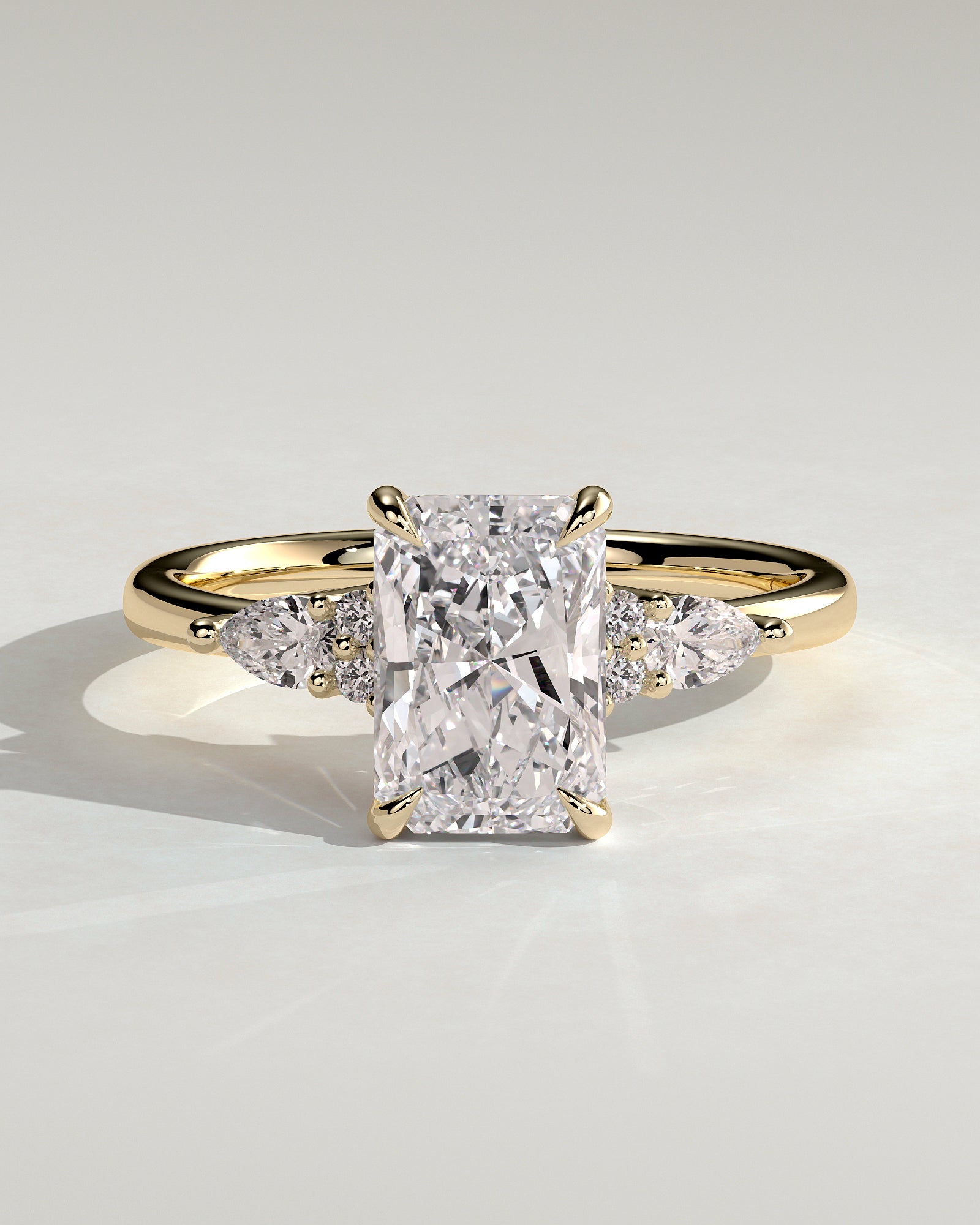 Round Halo, Pave & Split Shank Engagement Ring – 1.93 CT Lab Grown Diamond