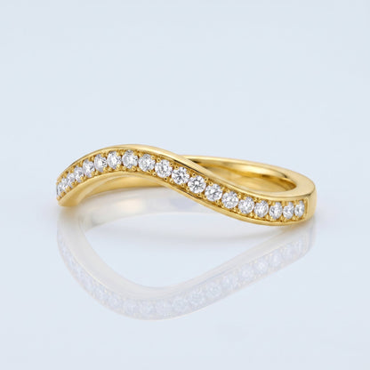 0.2 TCW Round Diamond Half Eternity DEF/VVS Lab Grown Wedding Band