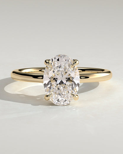 Round Halo, Pave & Split Shank Engagement Ring – 1.93 CT Lab Grown Diamond