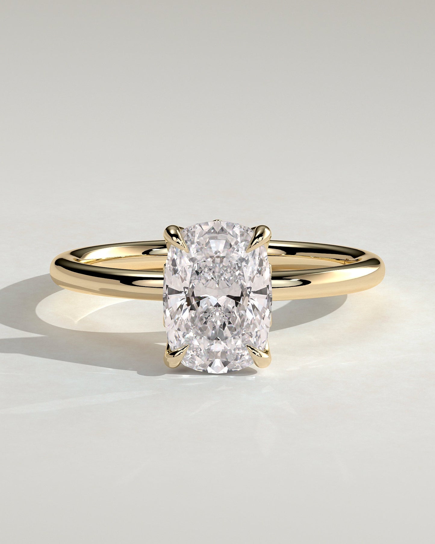 Round Halo, Pave & Split Shank Engagement Ring – 1.93 CT Lab Grown Diamond