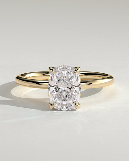 Round Halo, Pave & Split Shank Engagement Ring – 1.93 CT Lab Grown Diamond