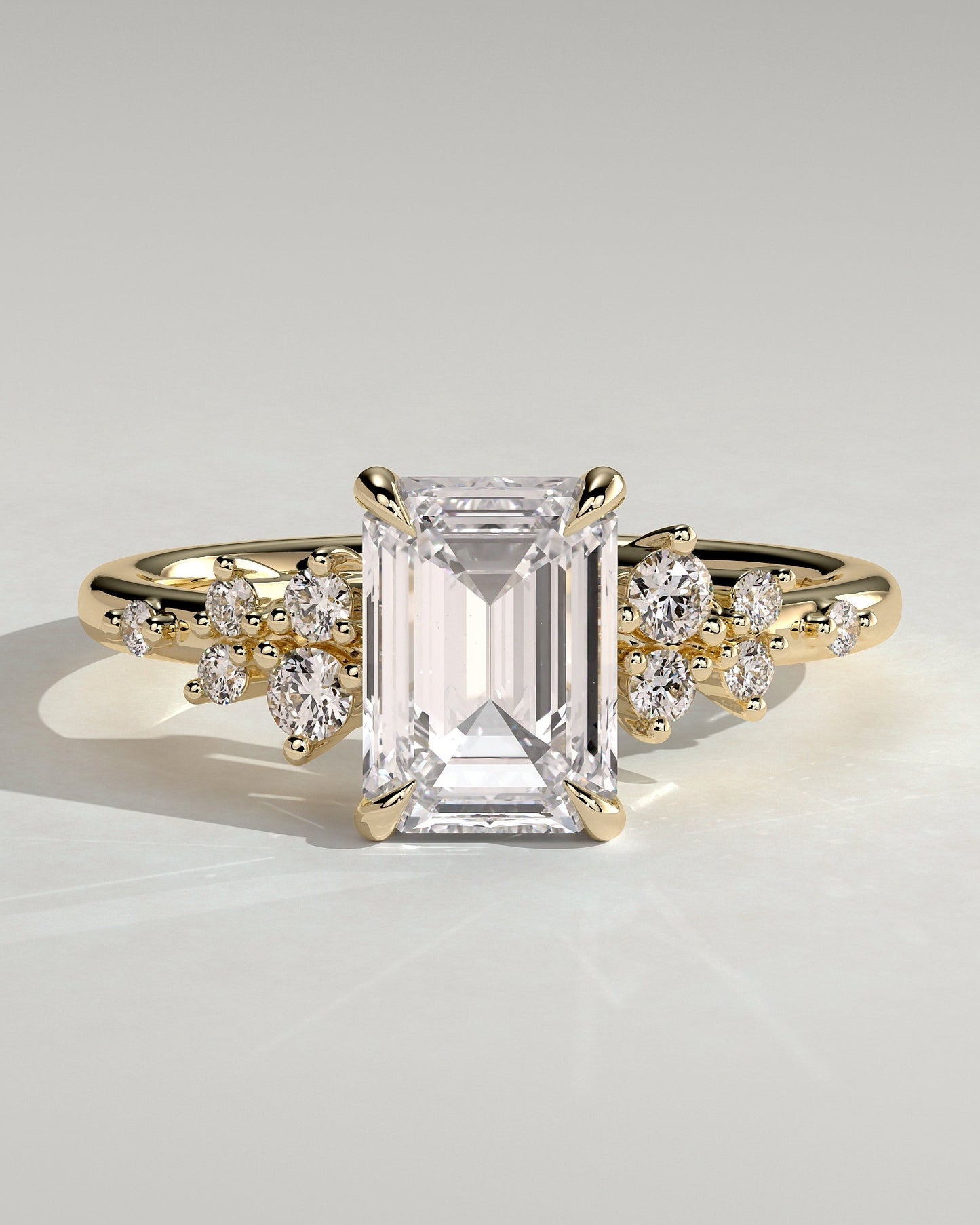 Round Halo, Pave & Split Shank Engagement Ring – 1.93 CT Lab Grown Diamond