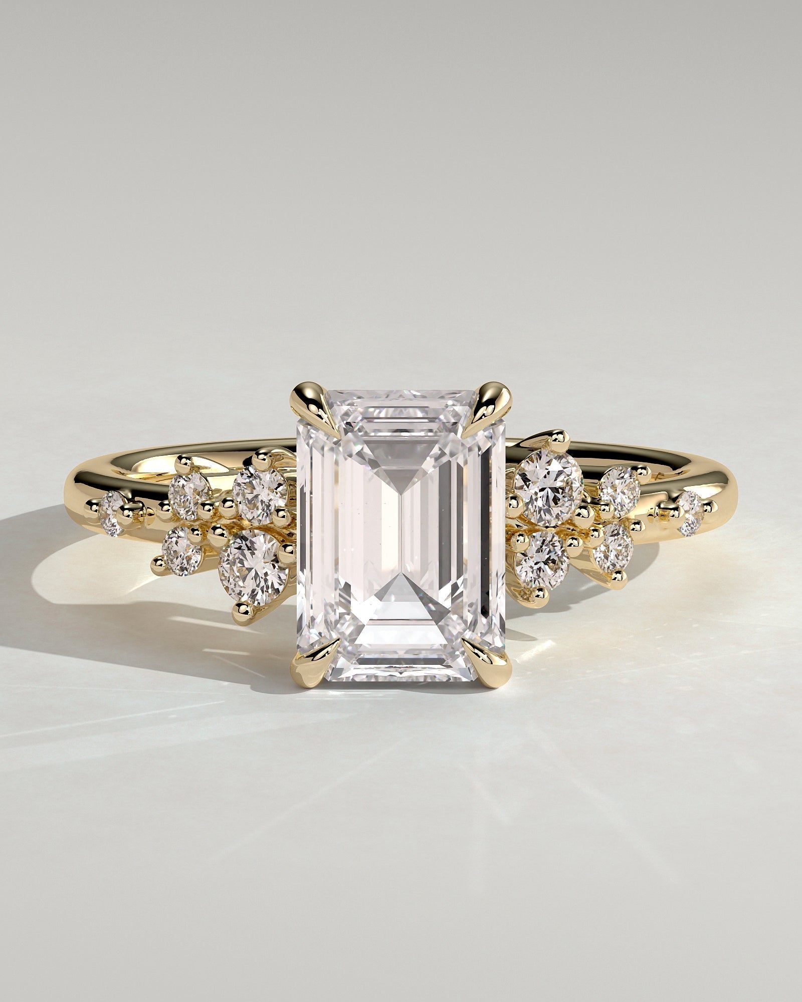 Round Halo, Pave & Split Shank Engagement Ring – 1.93 CT Lab Grown Diamond