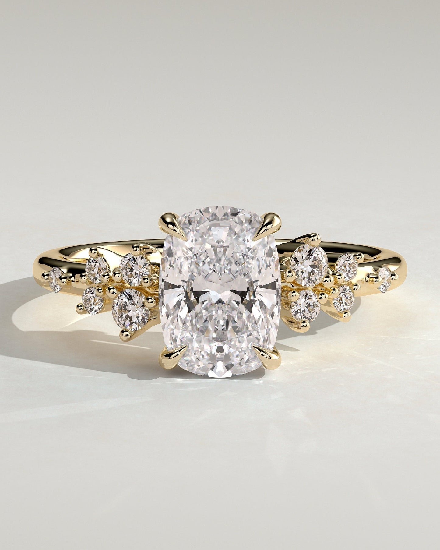 Round Halo, Pave & Split Shank Engagement Ring – 1.93 CT Lab Grown Diamond