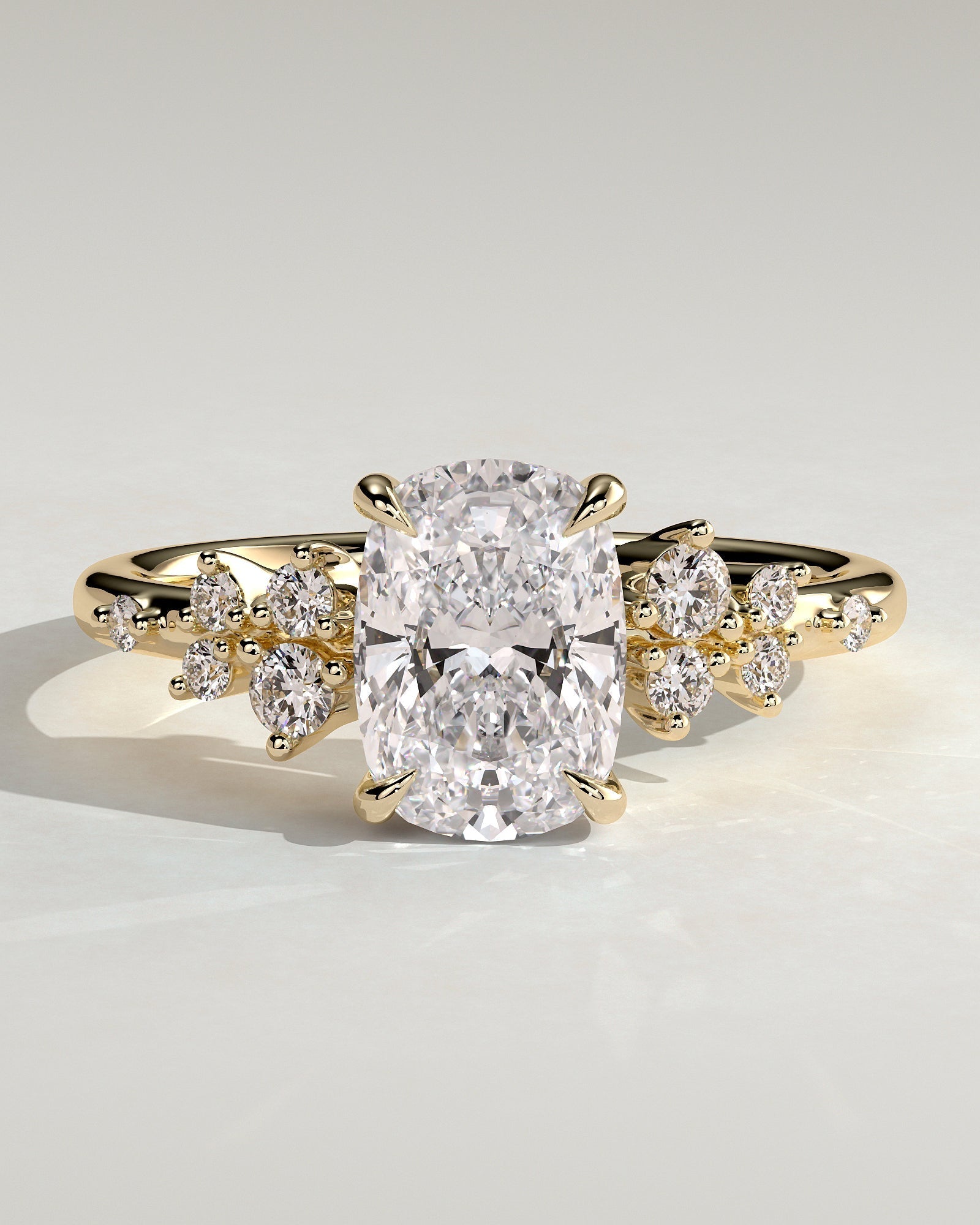 Round Halo, Pave & Split Shank Engagement Ring – 1.93 CT Lab Grown Diamond