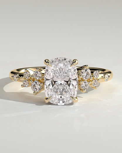 Round Halo, Pave & Split Shank Engagement Ring – 1.93 CT Lab Grown Diamond