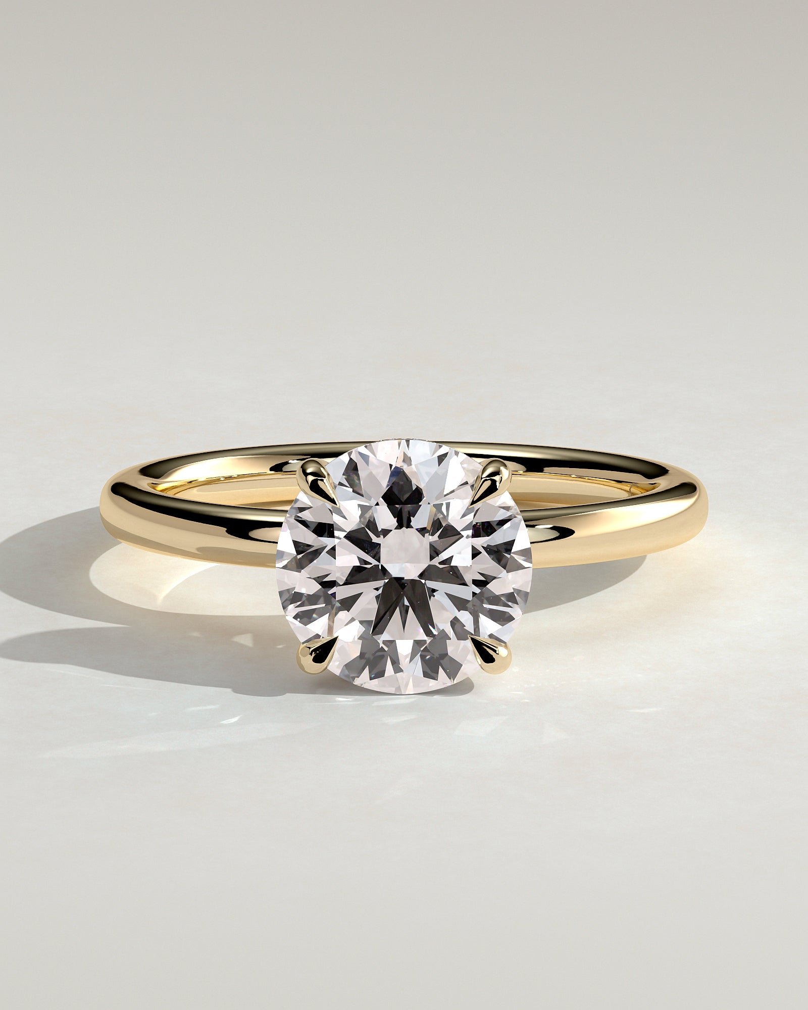 Round Halo, Pave & Split Shank Engagement Ring – 1.93 CT Lab Grown Diamond