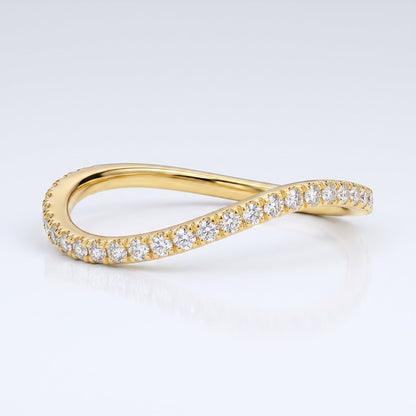 0.2 TCW Round Diamond Half Eternity DEF/VVS Lab Grown Wedding Band