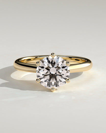 Round Halo, Pave & Split Shank Engagement Ring – 1.93 CT Lab Grown Diamond