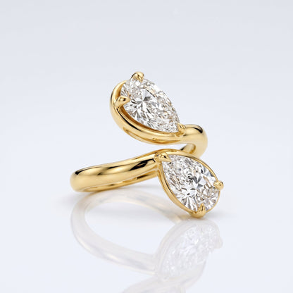 Marquise Swirl Solitaire Engagement Ring – 1 CT Lab Grown Diamond