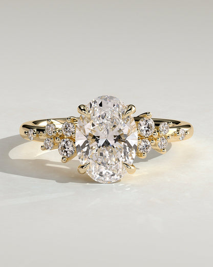 Round Halo, Pave & Split Shank Engagement Ring – 1.93 CT Lab Grown Diamond