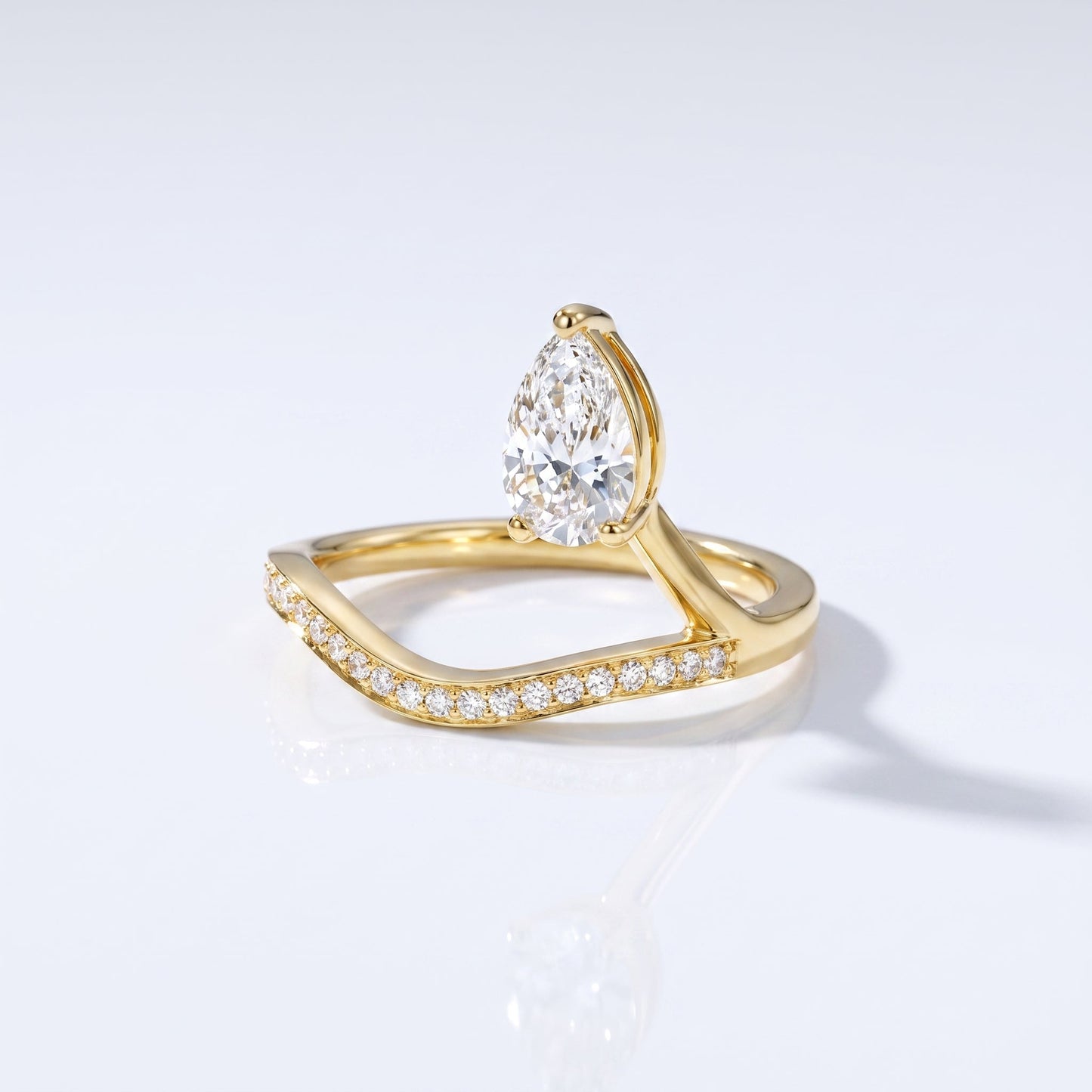Marquise Swirl Solitaire Engagement Ring – 1 CT Lab Grown Diamond