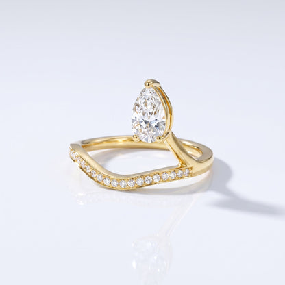 Marquise Swirl Solitaire Engagement Ring – 1 CT Lab Grown Diamond