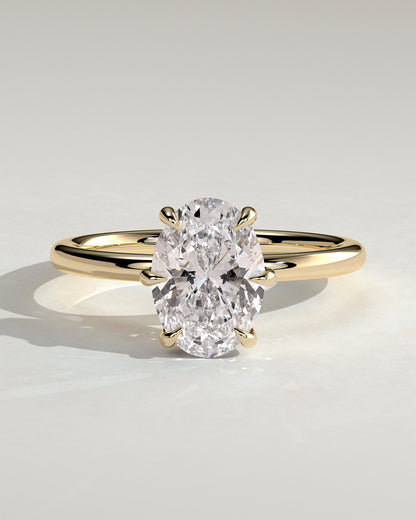 Round Halo, Pave & Split Shank Engagement Ring – 1.93 CT Lab Grown Diamond