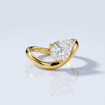 Marquise Swirl Solitaire Engagement Ring – 1 CT Lab Grown Diamond