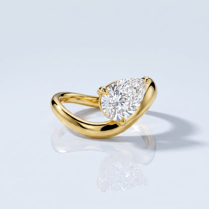 Marquise Swirl Solitaire Engagement Ring – 1 CT Lab Grown Diamond