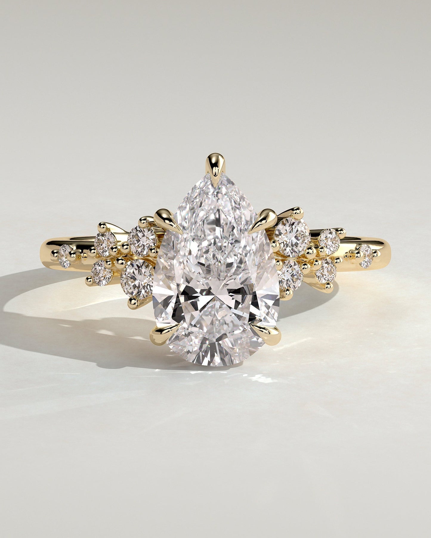 Round Halo, Pave & Split Shank Engagement Ring – 1.93 CT Lab Grown Diamond
