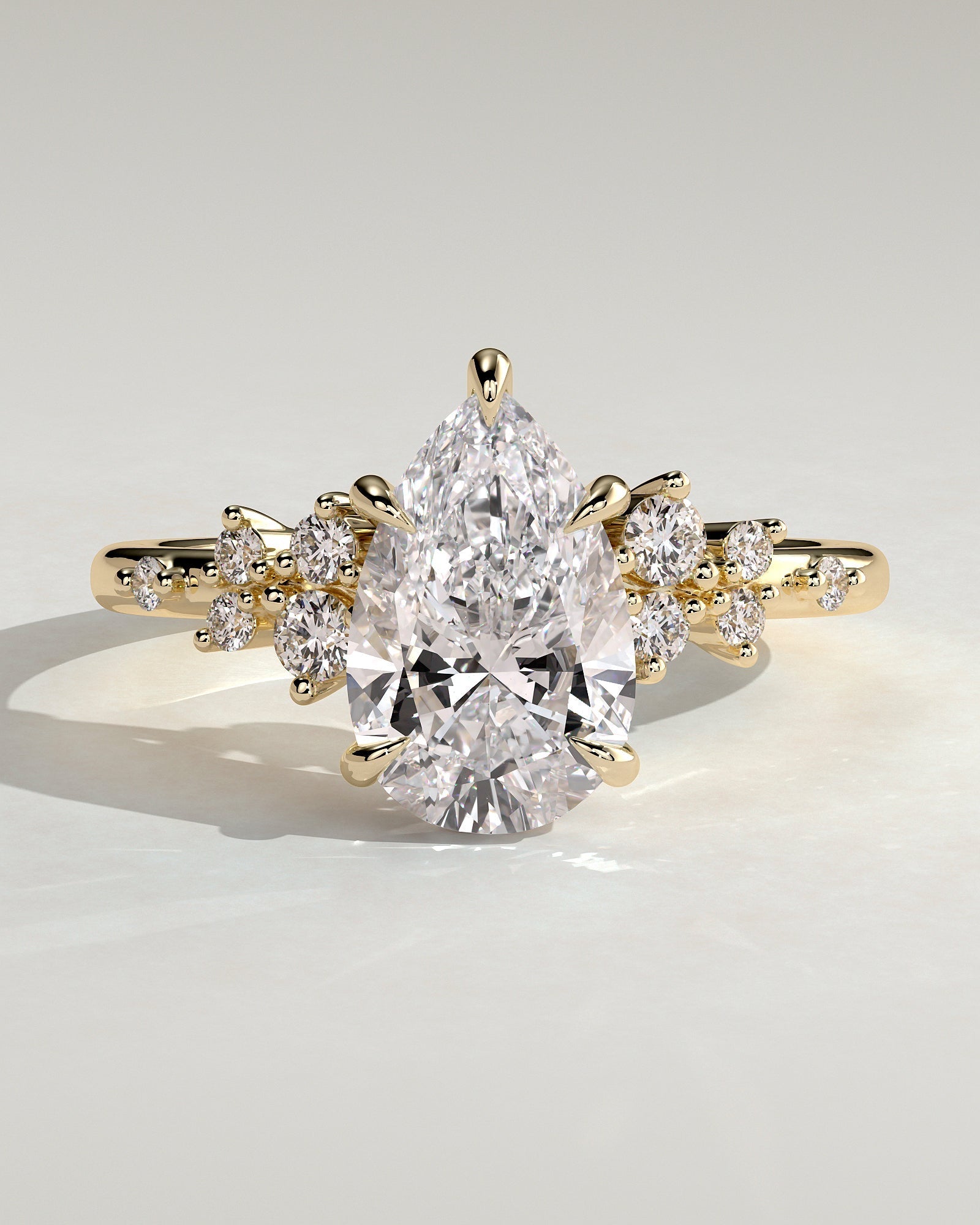 Round Halo, Pave & Split Shank Engagement Ring – 1.93 CT Lab Grown Diamond