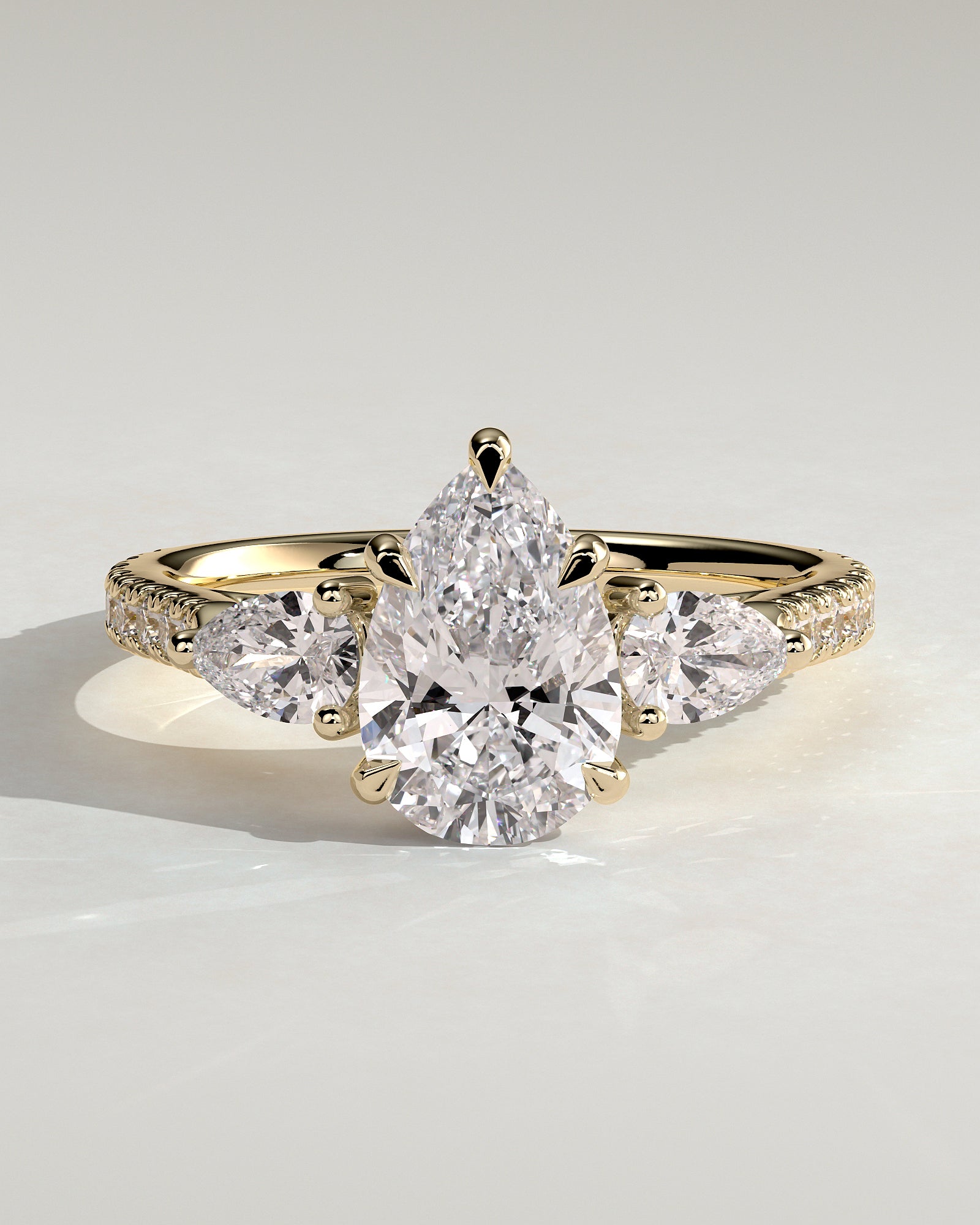 Round Halo, Pave & Split Shank Engagement Ring – 1.93 CT Lab Grown Diamond
